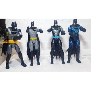 Batman 12" Action Figure Lot of 4 – DC Tech Tactical Rapid Change Grey Rebirth